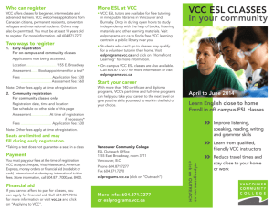 VCC ESL CLASSES in your community