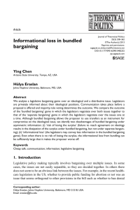 Informational loss in bundled bargaining