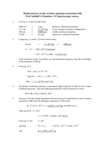 Model answers to sample questions to accompany Chemistry 1A