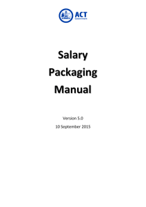 ACTPS Salary Packaging Manual - Jobs ACT
