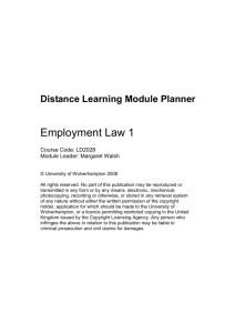 Employment Law 1 - University of Wolverhampton