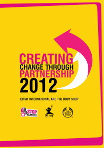 ECPAT INTERNATIONAL AND THE BODY SHOP
