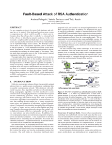 Fault-Based Attack of RSA Authentication