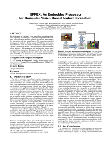 EFFEX: An Embedded Processor for Computer Vision Based