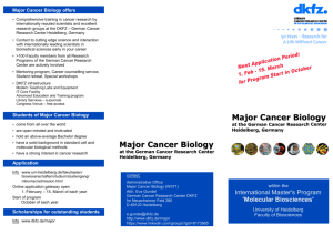 Major Cancer Biology Major Cancer Biology