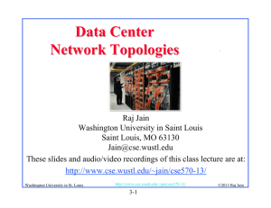 Data Center Network Topologies - Washington University in St. Louis
