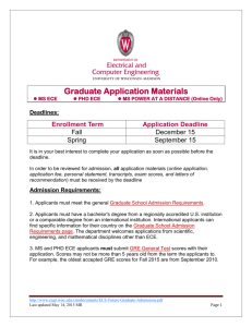Graduate Application Materials - College of Engineering