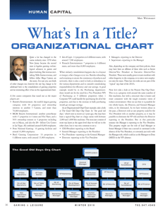 Organizational Chart - Gaming & Leisure Magazine