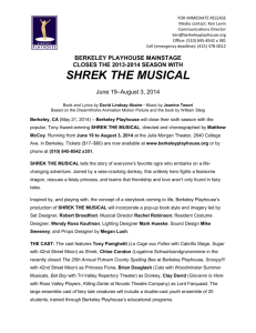shrek the musical - Berkeley Playhouse