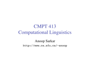 CMPT 413 Computational Linguistics