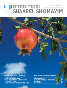 Fall 2012 - Shaarei Shomayim