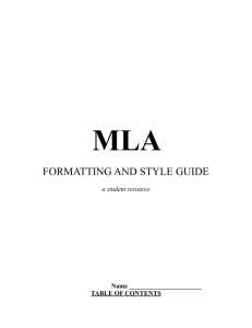 MLA Manual