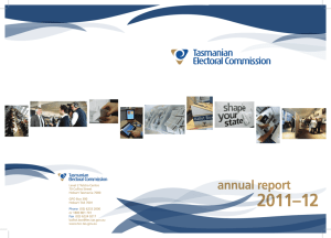 annual report - Tasmanian Electoral Commission