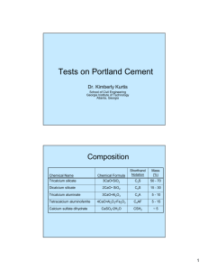 Tests on Portland Cement - Georgia Institute of Technology