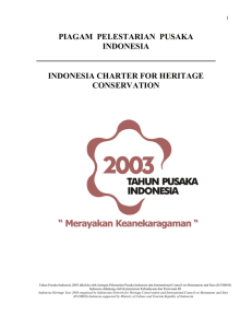 piagam pelestarian pusaka indonesia indonesia charter for