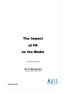 The Impact of PR on the Media