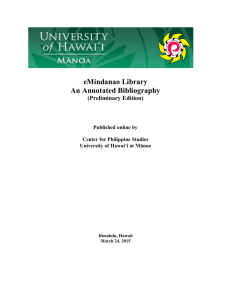 eMindanao Library An Annotated Bibliography