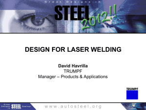 Design for Laser Welding