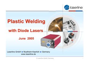 Plastic Welding - Design for Laser Manufacture