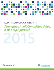 TeamMate – Strengthen Audit Committee Value: a 10