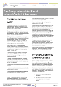 The Group Internal Audit and Internal Control & Processes