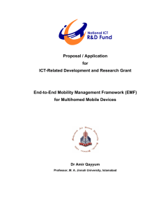 Proposal / Application for ICT-Related Development and Research