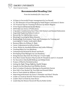 EMORY UNIVERSITY Recommended Reading List