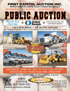 Northern California's Leading Auction Company Specializing