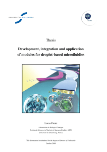 Thesis Development, integration and application of modules for