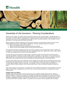 Ownership of Life Insurance