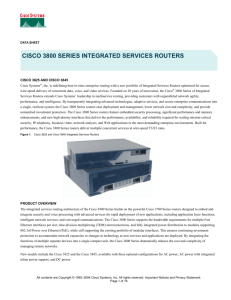 cisco 3800 series integrated services routers