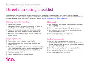 Direct marketing checklist