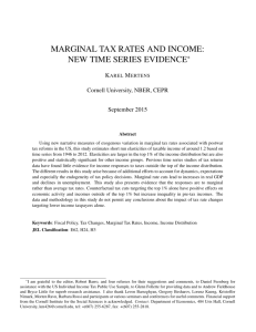 marginal tax rates and income: new time series