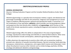 obstetrics/gynecology profile - Canadian Medical Association
