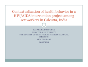 Contextualization of Health Behavior in a HIV/AIDS Intervention