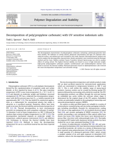 Decomposition of poly(propylene carbonate)