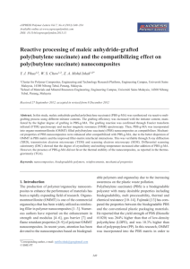 Reactive processing of maleic anhydride-grafted poly(butylene