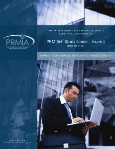 PRM Self Study Guide – Exam I