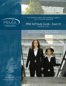 PRM Self Study Guide – Exam IV