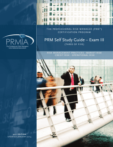 PRM Self Study Guide – Exam III