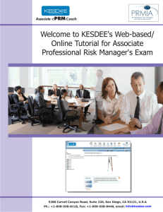 Online Tutorial for Associate Professional Risk Manager's Exam