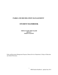 Parks and Recreation Management