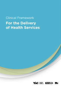 Clinical Framework for the Delivery of Health Services