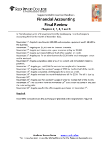 Financial Accounting Final Review