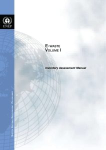 E-Waste Vol. 1: Inventory Assessment Manual