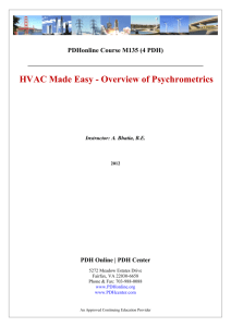 Overview of Psychrometrics