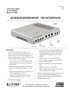 Science Workshop® 750 Interface