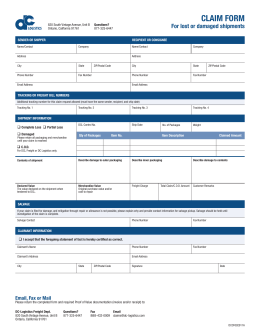 FedEx Express and FedEx Ground Claim Form Instructions and