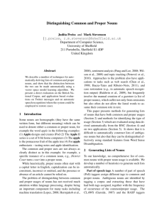 Distinguishing Common and Proper Nouns - clic