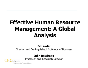 Effective Human Resource Management: A Global Analysis Effective